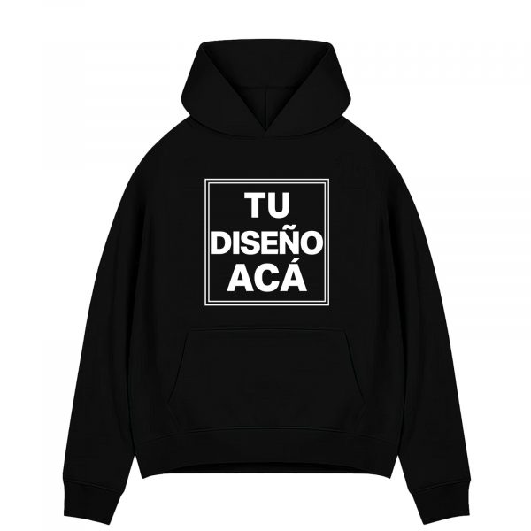 Buzos Oversize Personalizados color negro