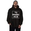Buzos Oversize Personalizados color negro frente hombre
