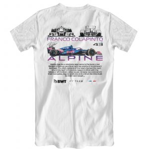 Remera Franco Colapinto blanco espalda por FL Fábrica de Ropa