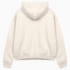 buzo oversize personalizado con dtf, color blanco off white (también conocido como beige, crema o blanco hueso), frisa invisible, algodón 100%, hecho en fl fábrica de ropa.